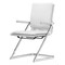Homeroots 35 x 19 x 22 in. White Faux Leather Z Arm Office Chairs 394936 - alternate 2